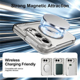 EIDERWOOD iPhone Fold Hybrid Mobil Cover m. Skærmbeskyttelsesglas - MagSafe Kompatibel - Gennemsigtig / Sort