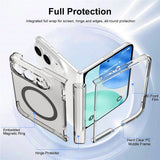 EIDERWOOD iPhone Fold Hybrid Mobil Cover m. Skærmbeskyttelsesglas - MagSafe Kompatibel - Gennemsigtig / Sort