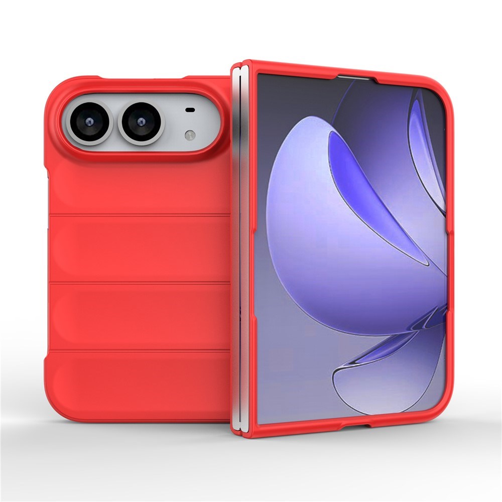 EIDERWOOD iPhone Fold Rugged Plast Mobil Cover - Rød