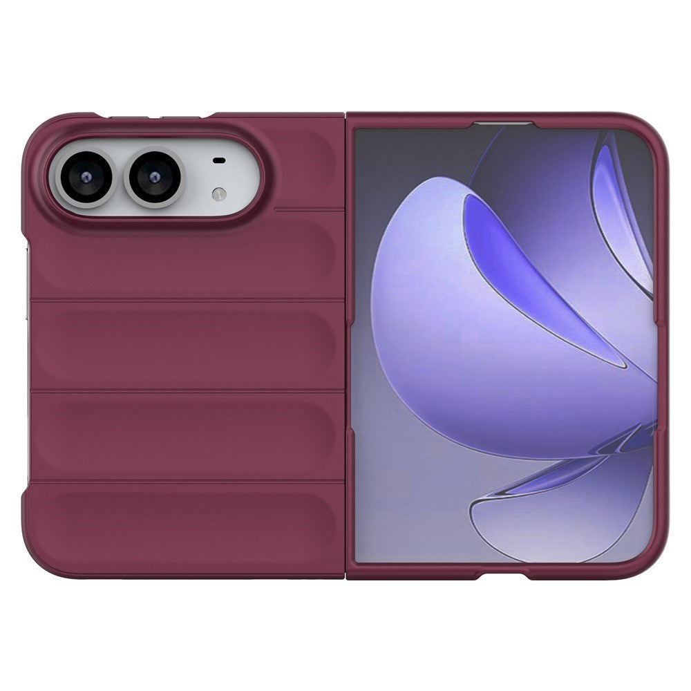 EIDERWOOD iPhone Fold Rugged Plast Mobil Cover - Mørkerød