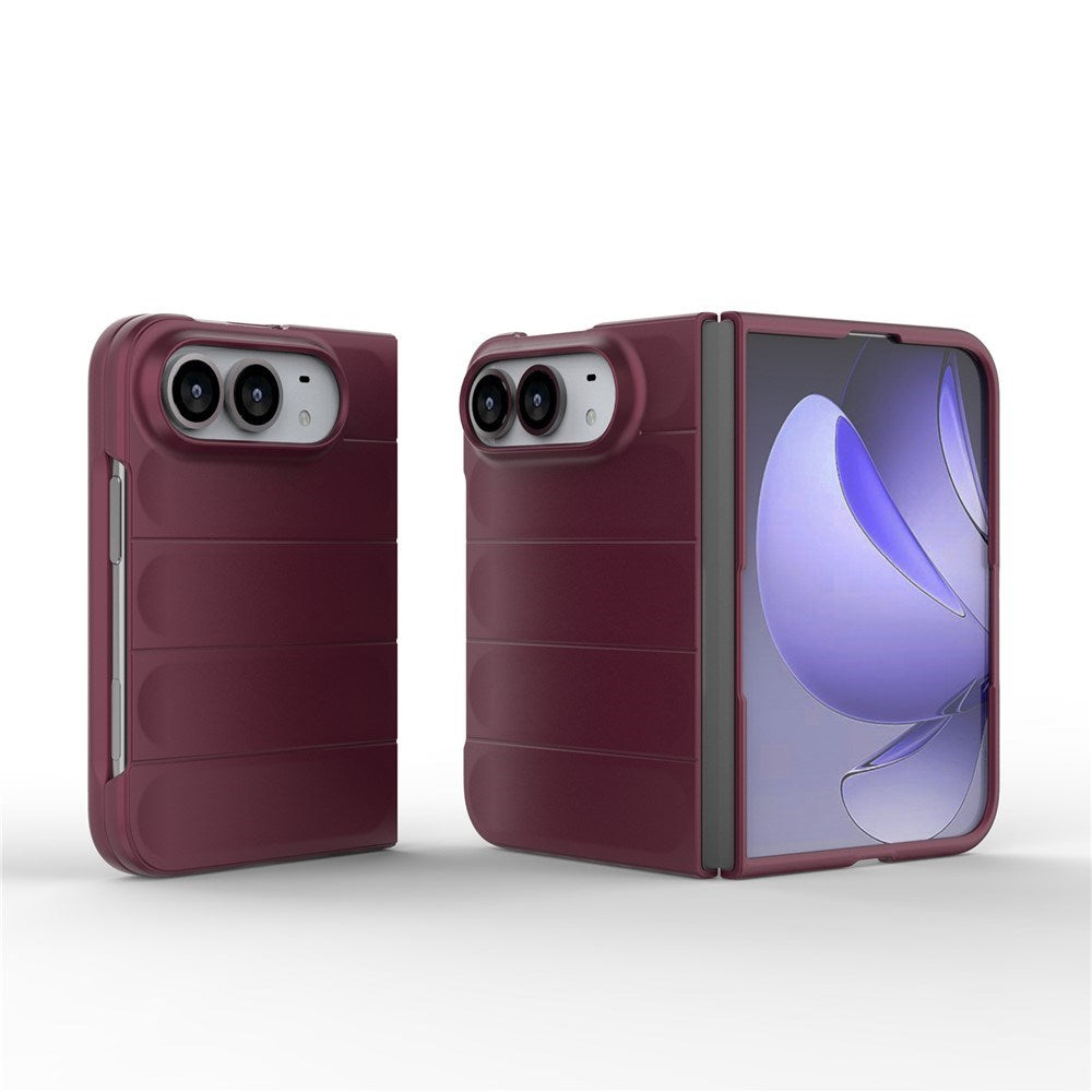 EIDERWOOD iPhone Fold Rugged Plast Mobil Cover - Mørkerød