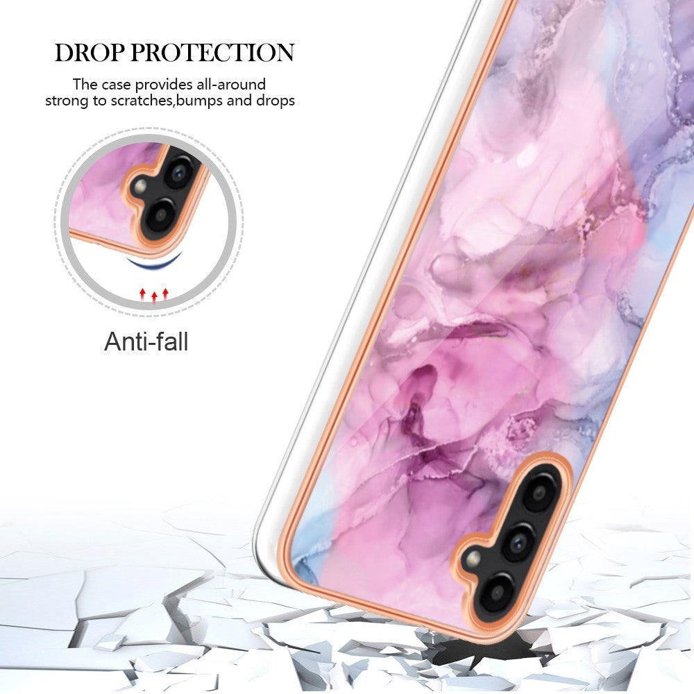 Samsung Galaxy A34 (5G) Plastik Cover - Lyserød Marmor
