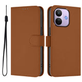 Xiaomi Redmi Note 17 Pro (5G) EIDERWOOD Kunstlæder Flip Cover m. Strop & Kortholder - Brun
