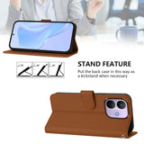 Xiaomi Redmi Note 17 Pro (5G) EIDERWOOD Kunstlæder Flip Cover m. Strop & Kortholder - Brun