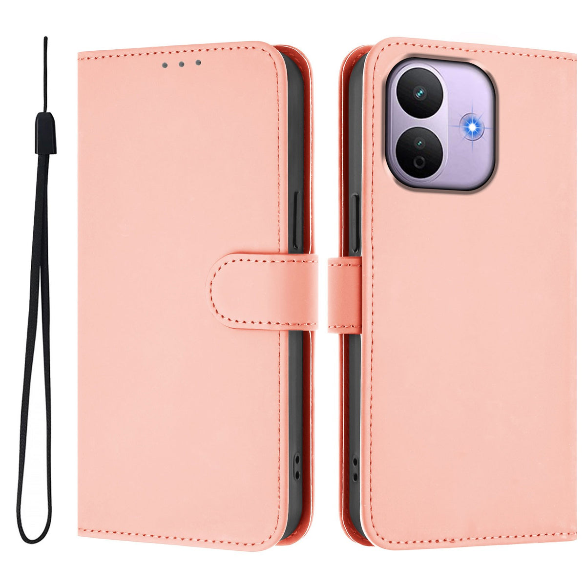 Xiaomi Redmi Note 17 Pro (5G) EIDERWOOD Kunstlæder Flip Cover m. Strop & Kortholder - Lyserød