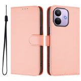 Xiaomi Redmi Note 17 Pro (5G) EIDERWOOD Kunstlæder Flip Cover m. Strop & Kortholder - Lyserød