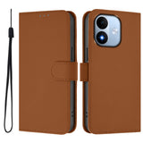 Xiaomi Redmi Note 17 (5G) EIDERWOOD Kunstlæder Flip Cover m. Strop & Kortholder - Brun