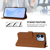 Xiaomi Redmi Note 17 (5G) EIDERWOOD Kunstlæder Flip Cover m. Strop & Kortholder - Brun