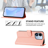 Xiaomi Redmi Note 17 (5G) EIDERWOOD Kunstlæder Flip Cover m. Strop & Kortholder - Lyserød