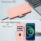 Xiaomi Redmi Note 17 (5G) EIDERWOOD Kunstlæder Flip Cover m. Strop & Kortholder - Lyserød