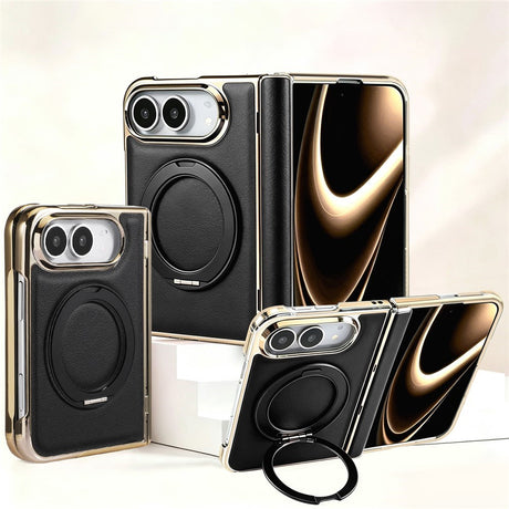 iPhone Duo EIDERWOOD Kunstlæder Cover m. Kickstand - MagSafe Kompatibel - Sort