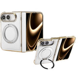 iPhone Duo EIDERWOOD Kunstlæder Cover m. Kickstand - MagSafe Kompatibel - Hvid