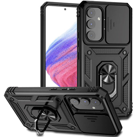 Samsung Galaxy A54 (5G) Håndværker Bagside Cover m. Kickstand & Cam Slider - Sort