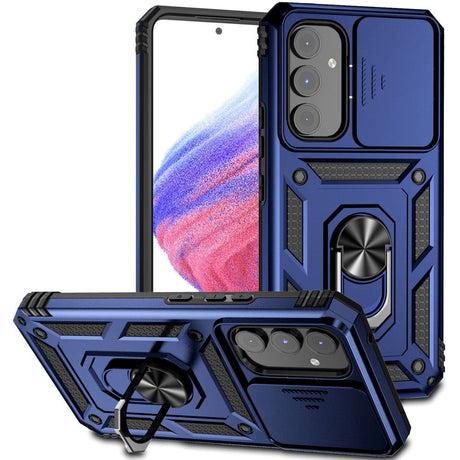 Samsung Galaxy A54 (5G) Håndværker Bagside Cover m. Kickstand & Cam Slider - Blå