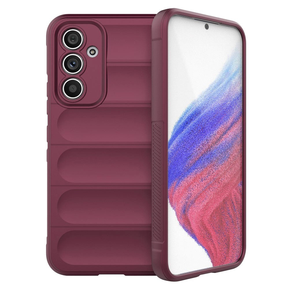 Samsung Galaxy A54 (5G) Fleksibelt Plastik Bagside Cover - Vinrød