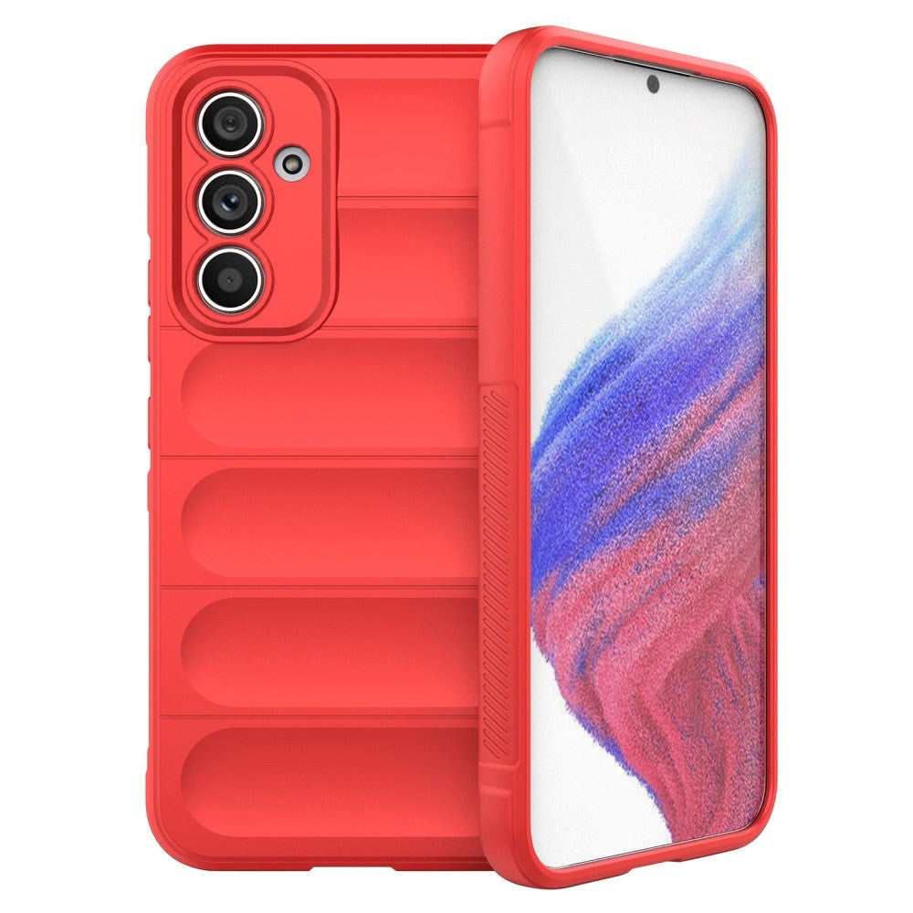 Samsung Galaxy A54 (5G) Fleksibelt Plastik Bagside Cover - Rød