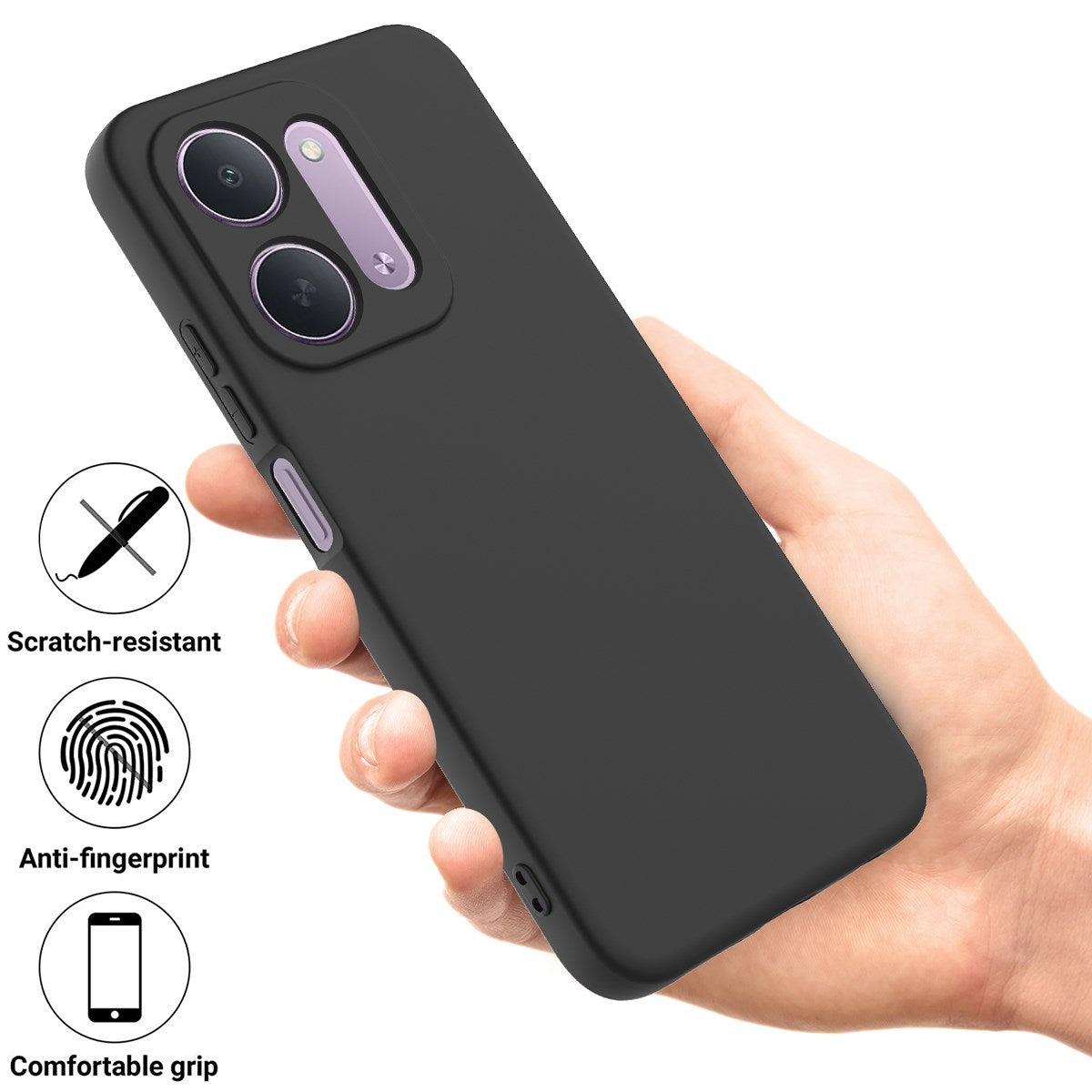 EIDERWOOD Xiaomi Redmi 17C (5G) Silikone Mobil Cover m. Strop - Sort