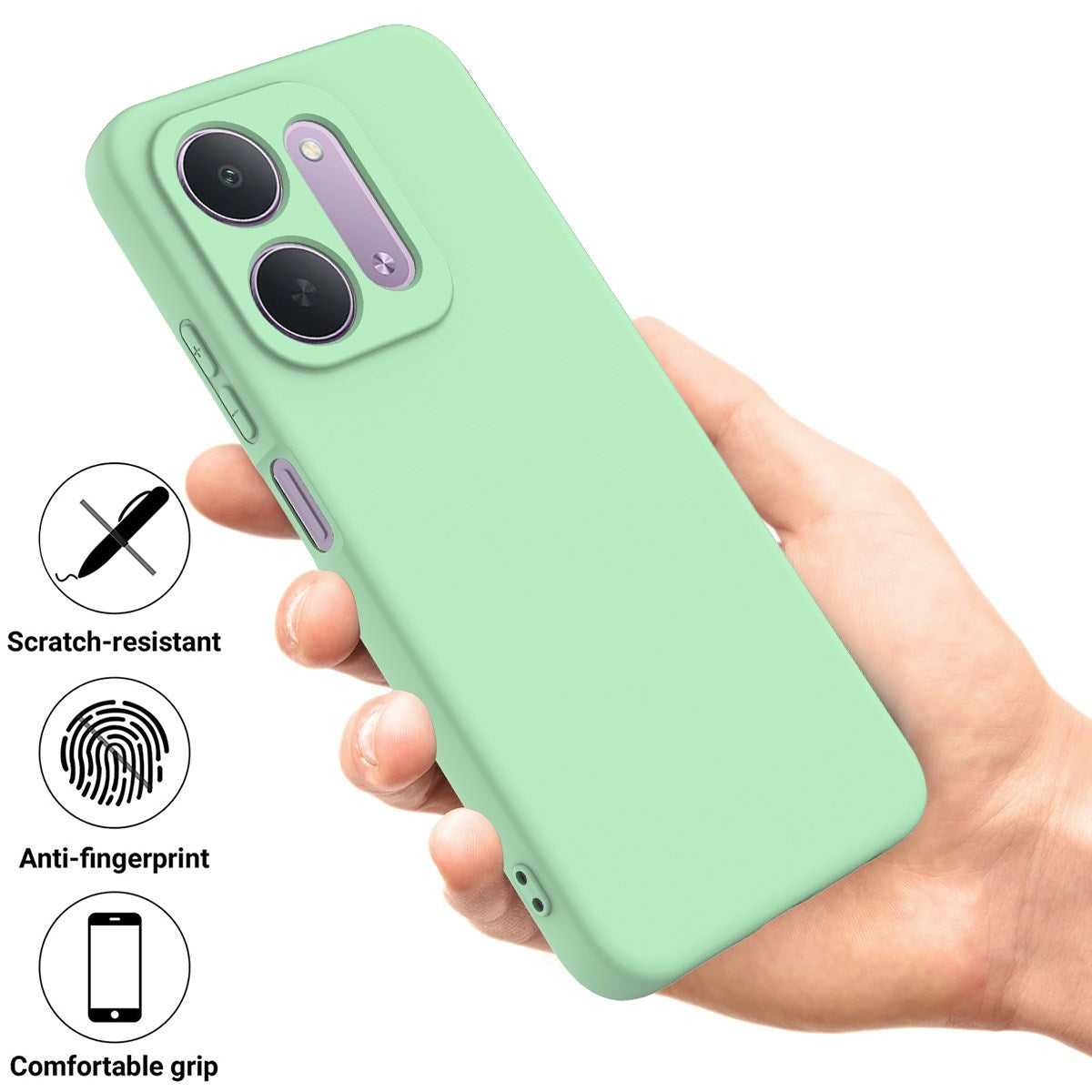 EIDERWOOD Xiaomi Redmi 17C (5G) Silikone Mobil Cover m. Strop - Grøn