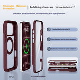EIDERWOOD iPhone 18 Pro Max / 17 Pro Max Mobil Cover m. Skærmbeskyttelse og Kickstand - MagSafe Kompatibel - Rød / Gennemsigtig