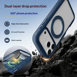 EIDERWOOD iPhone 18 Pro Max / 17 Pro Max Mobil Cover m. Skærmbeskyttelse og Kickstand - MagSafe Kompatibel - Blå / Gennemsigtig