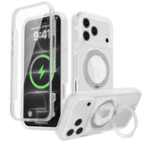 EIDERWOOD iPhone 18 Pro Max / 17 Pro Max Mobil Cover m. Skærmbeskyttelse og Kickstand - MagSafe Kompatibel - Hvid / Gennemsigtig