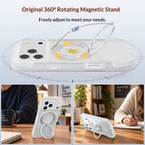 EIDERWOOD iPhone 18 Pro / 17 Pro Mobil Cover m. Skærmbeskyttelse og Kickstand - MagSafe Kompatibel - Hvid / Gennemsigtig