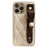 iPhone 12 Pro Kunstlæder Cover m. Indbygget Strop - Beige