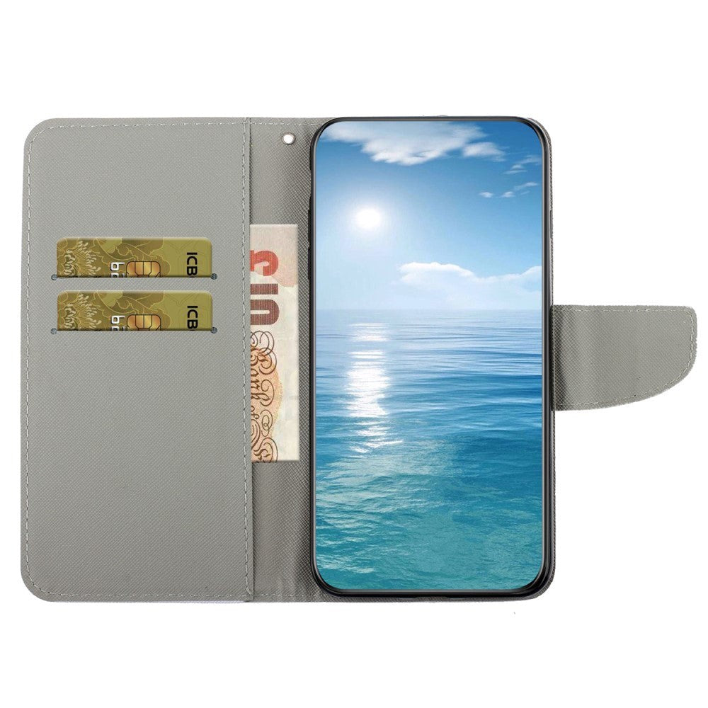 Samsung Galaxy A54 (5G) Læder Flip Cover m. Pung - Sommerfugle