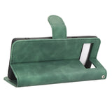 Google Pixel 7A Læder Flip Cover m. Kortholdere - Grøn