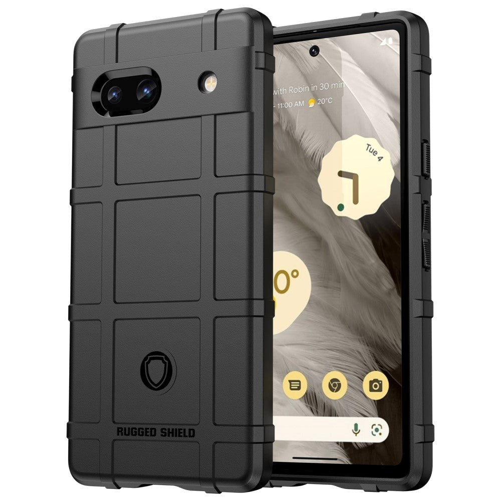 Google Pixel 7A Rugged Shield Series Håndværker Bagside Cover - Sort