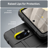 Google Pixel 7A Rugged Shield Series Håndværker Bagside Cover - Sort