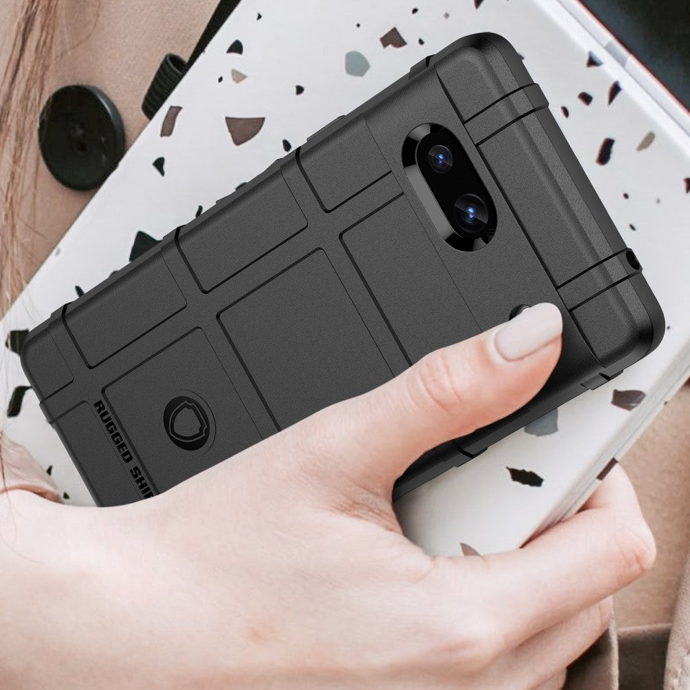 Google Pixel 7A Rugged Shield Series Håndværker Bagside Cover - Sort