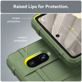 Google Pixel 7A Rugged Shield Series Håndværker Bagside Cover - Grøn