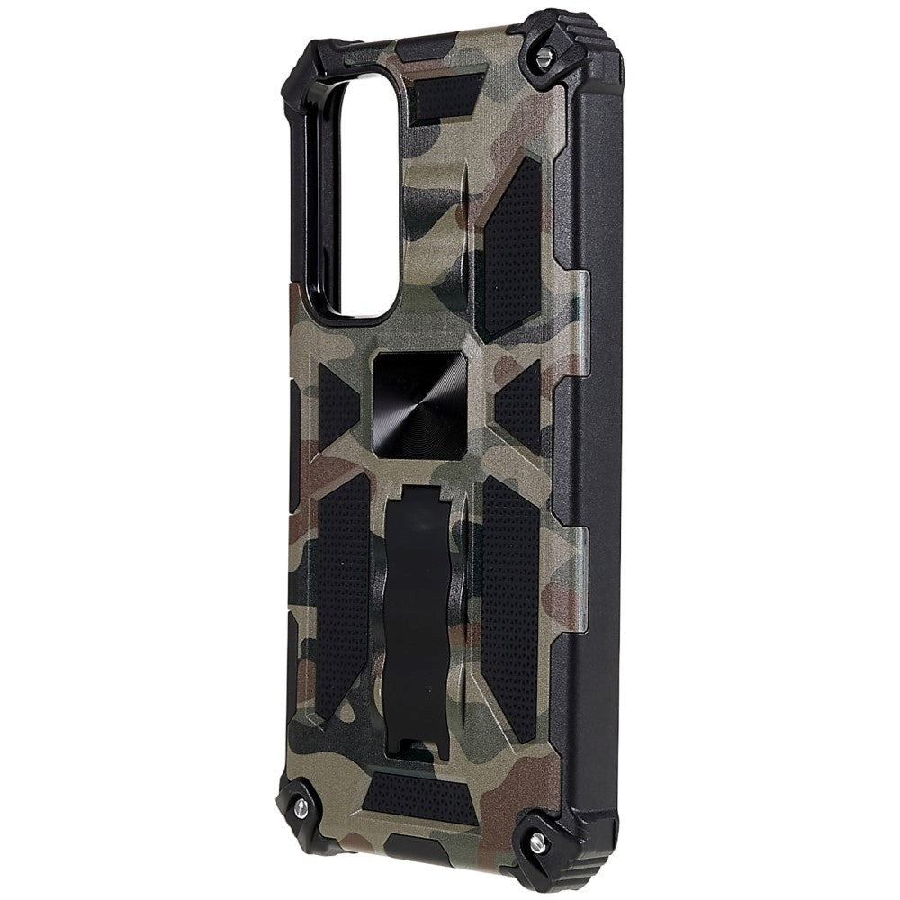 Samsung Galaxy A54 (5G) Hybrid Håndværker Bagside Cover m. Kickstand & Magnet - Army Grøn