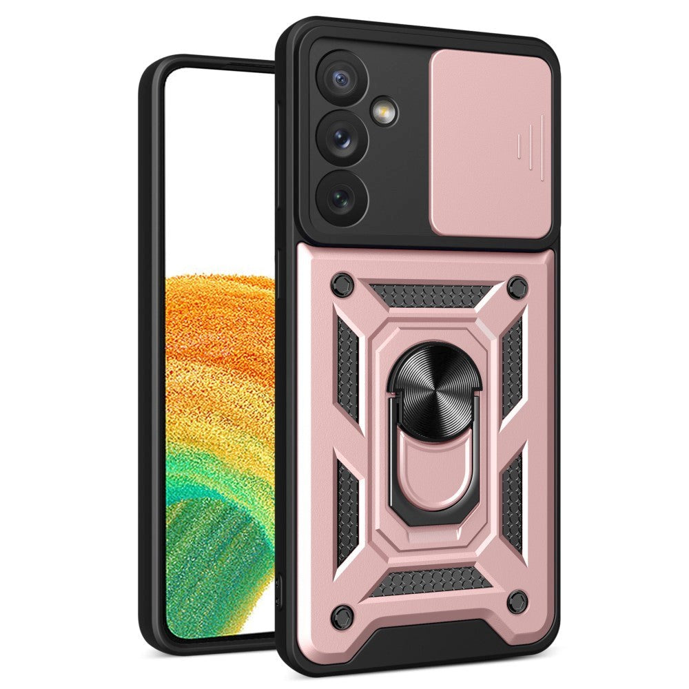 Samsung Galaxy A34 (5G) Håndværker Bagside Cover m. Magnetisk Kickstand & Cam Slider - Rose Gold