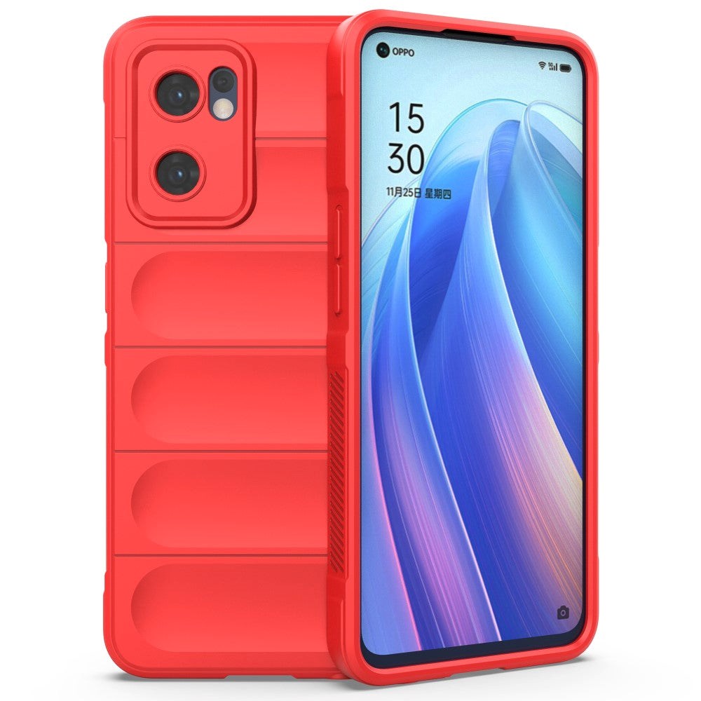 Oppo Reno7 / Find X5 Lite Fleksibelt Plastik Bagside Cover - Rød