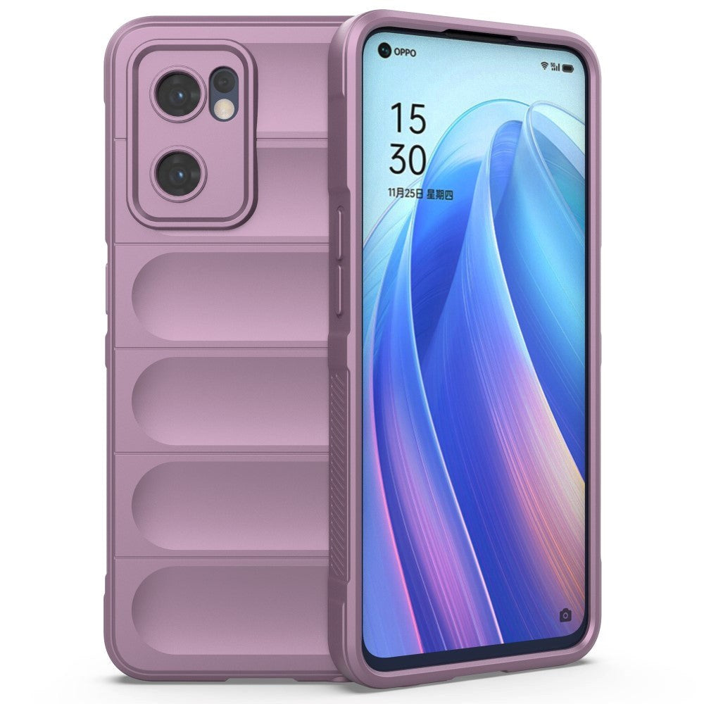 Oppo Reno7 / Find X5 Lite Fleksibelt Plastik Bagside Cover - Lilla