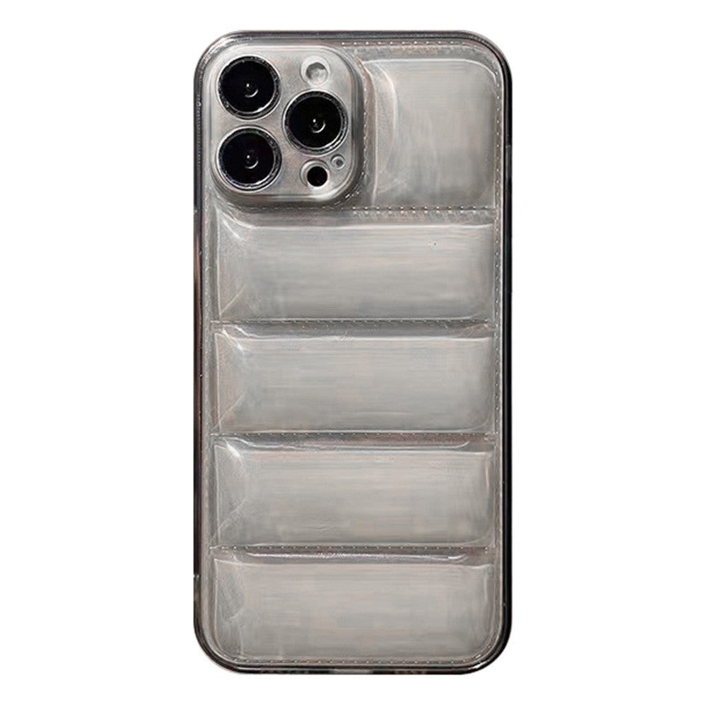 iPhone 14 Pro 3D Fleksibelt Plastik Cover - Sort / Gennemsigtig
