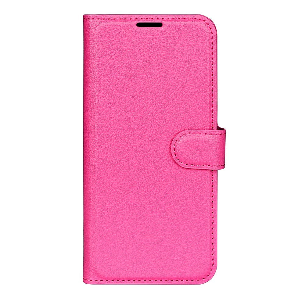 OnePlus 11 PU Litchi Læder Flip Cover m. Pung - Pink