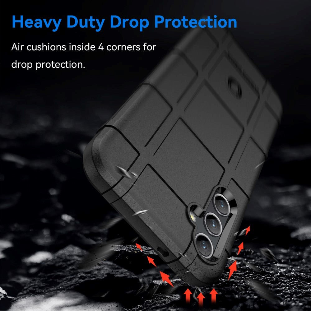 Samsung Galaxy A14 (5G) Rugged Shield Series Håndværker Bagside Cover - Sort