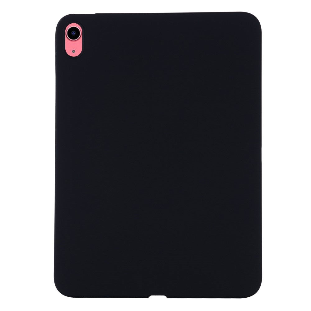 iPad 10.9 (2022) Liquid Silikone Shockproof Bagside Cover - Sort