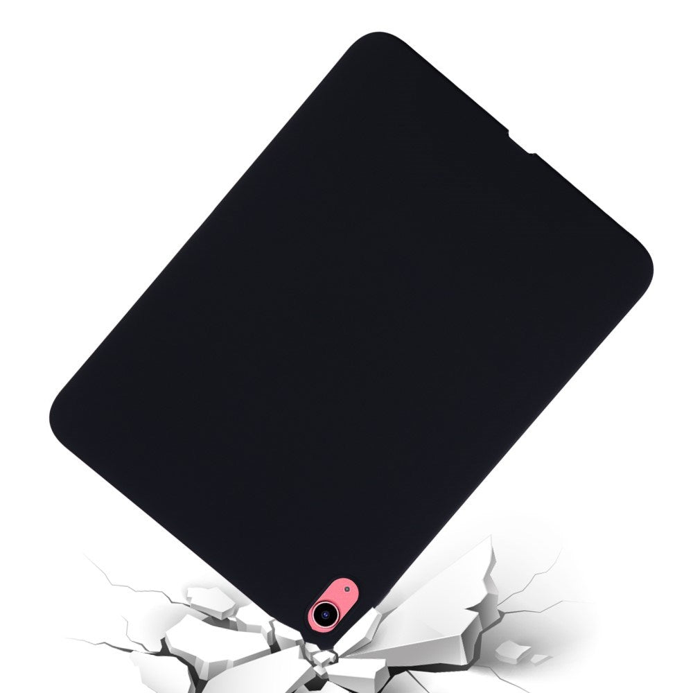 iPad 10.9 (2022) Liquid Silikone Shockproof Bagside Cover - Sort