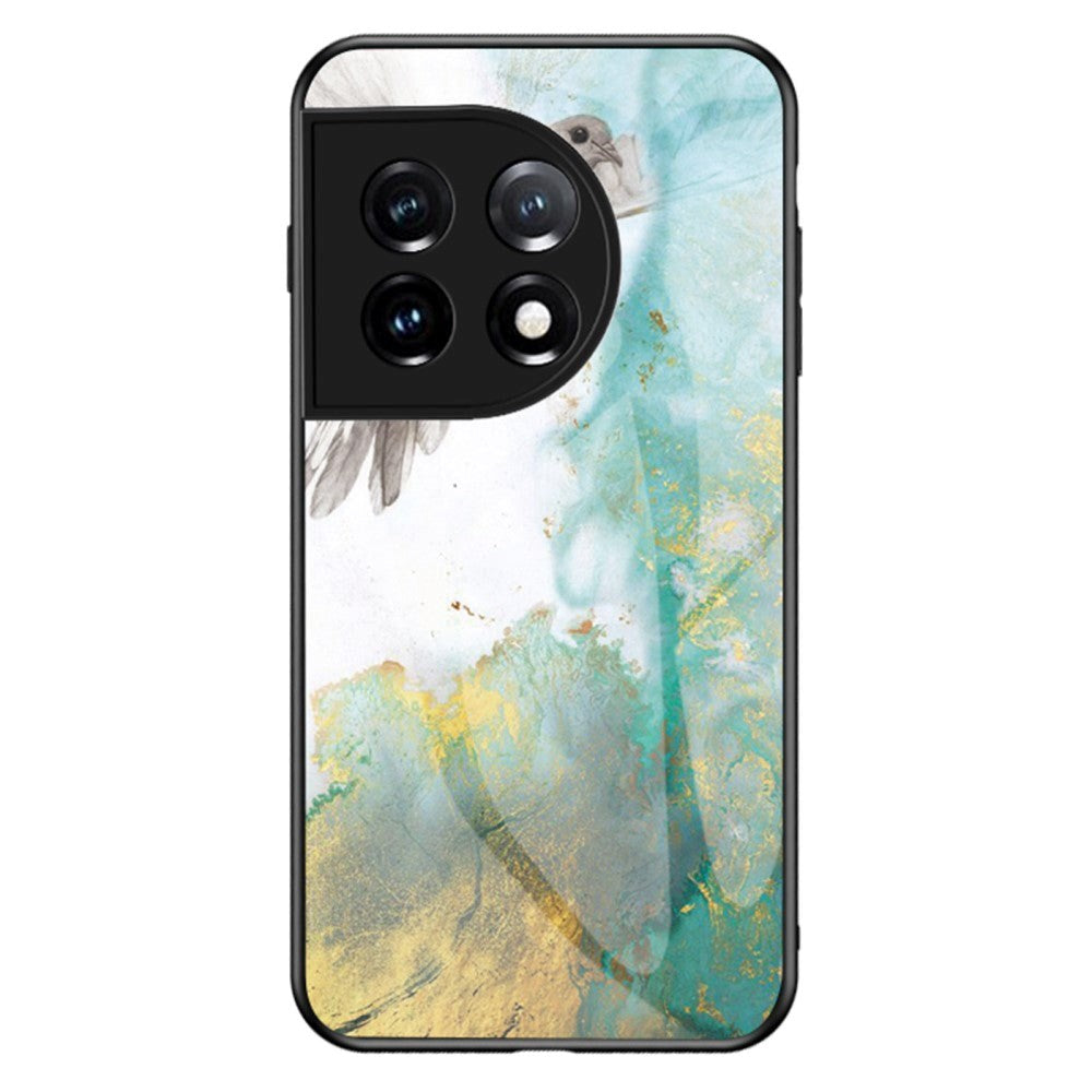 OnePlus 11 Bagside Cover m. Glasbagside - Green Marble