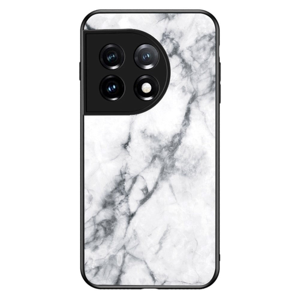 OnePlus 11 Bagside Cover m. Glasbagside - White Marble