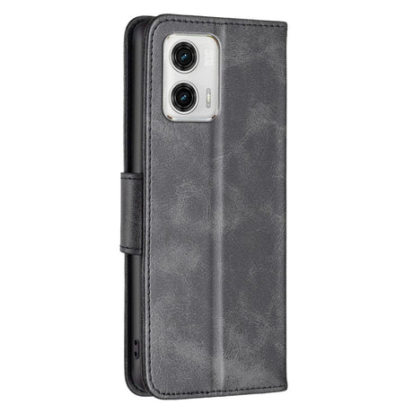 Motorola Moto G73 Læder Cover m. Pung og Strop - Sort