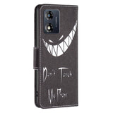 Motorola Moto E13 Læder Flip Cover m. Pung & Print - "Don't Touch My Phone"