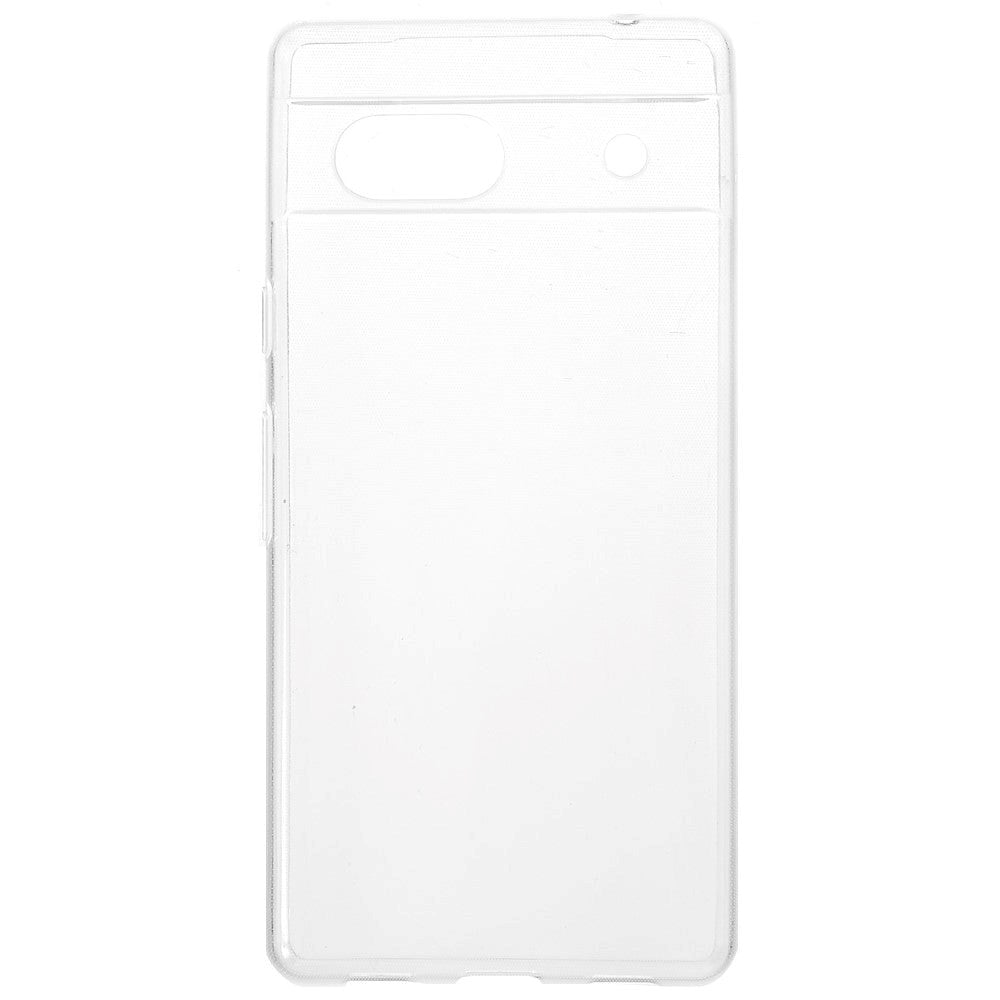 Google Pixel 7A Fleksibelt Plastik Bagside Cover - Gennemsigtig