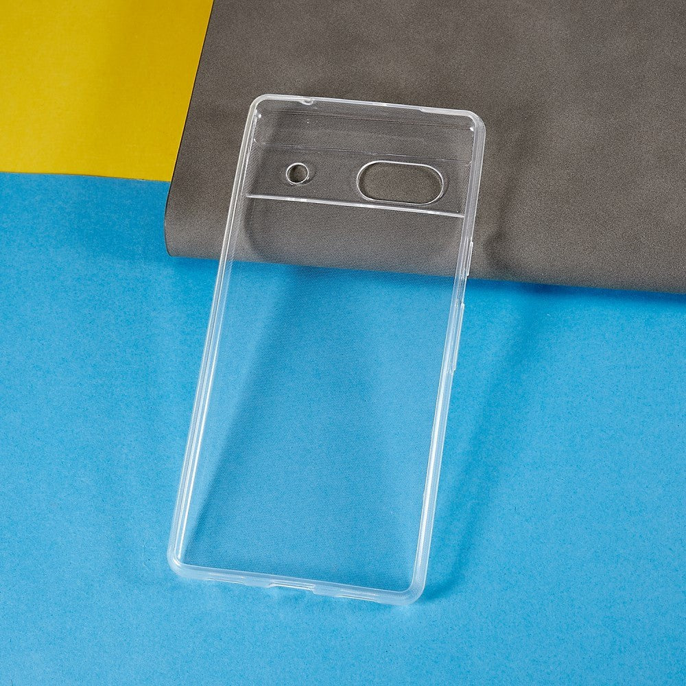 Google Pixel 7A Fleksibelt Plastik Bagside Cover - Gennemsigtig