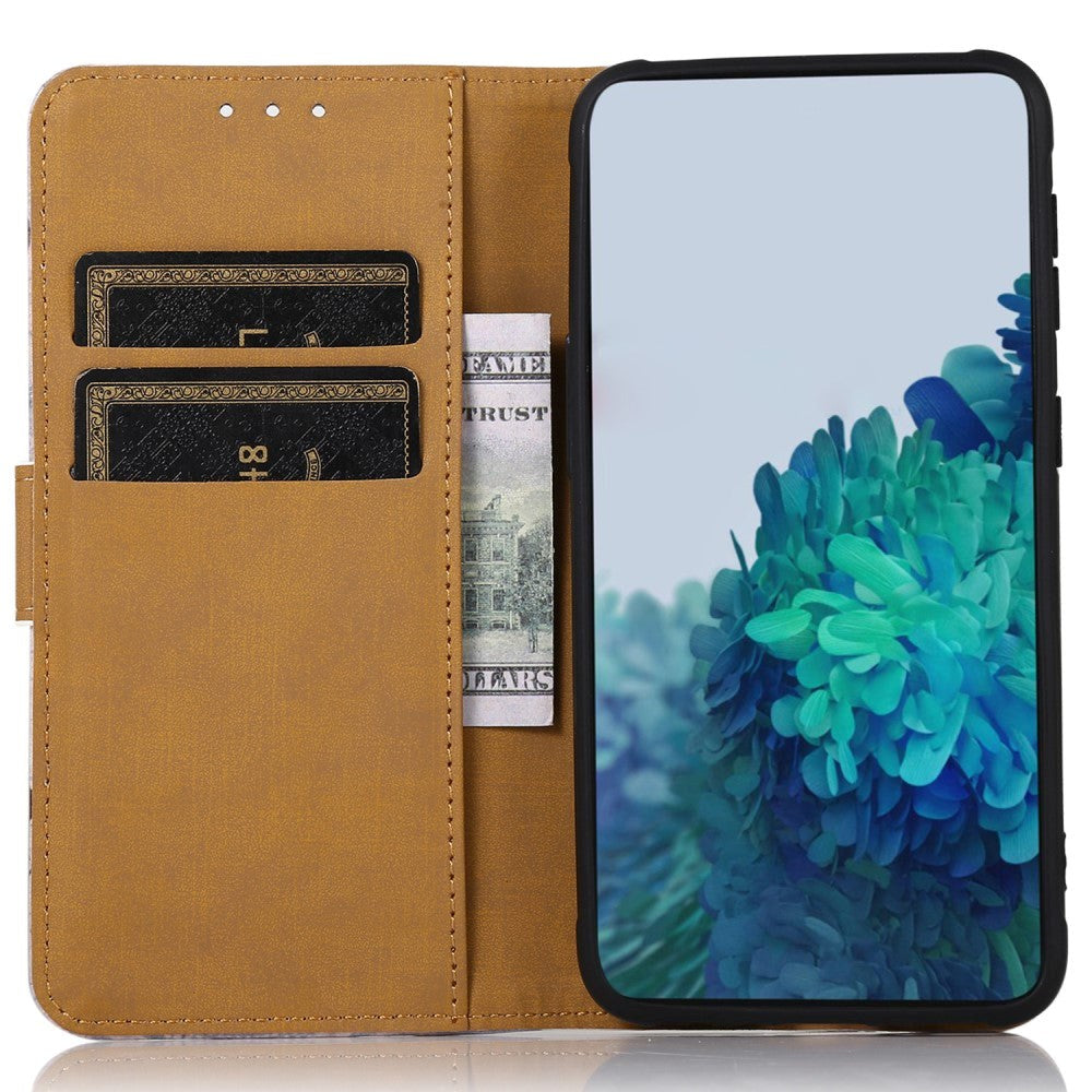 OnePlus Nord CE 3 Lite Læder Flip Cover m. Pung - Blåt Træ