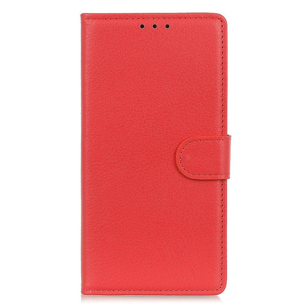 Samsung Galaxy A24 Litchi Læder Flip Cover m. Pung - Rød